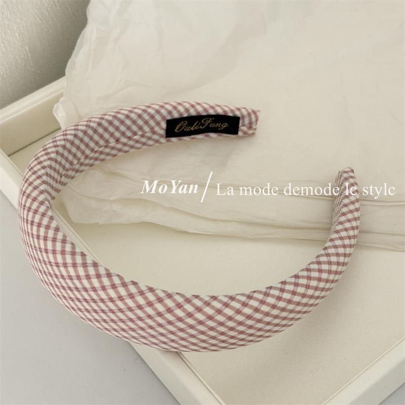 Ранняя весна Молочный цвет Ободок для волос Зажим для волос Макияж лица Высокий Коронообразный Зажим-ободок для волос Аксессуар для волос small diamond pattern