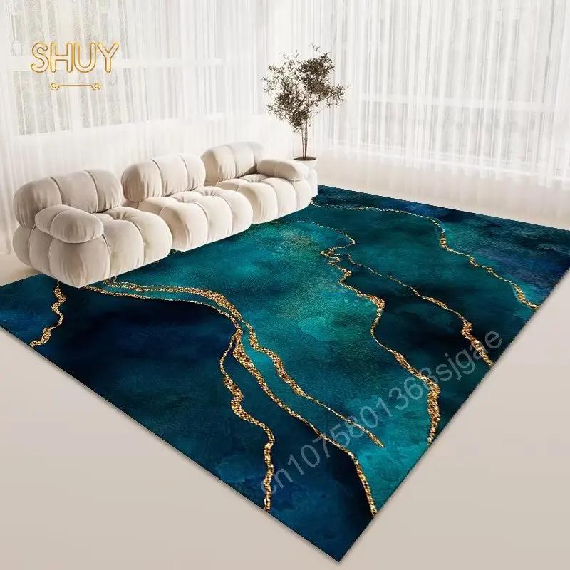 American Style Green Carpet for Living Room Bedroom Large Area Floor Mat Decoration Anti-slip Design Lounge Balcony Corridor Rug