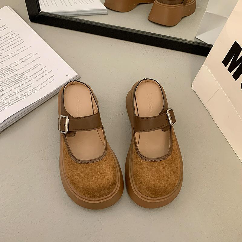 Baotou Half Slippers Women's Outer Wear Spring and Summer New Thick Bottom Heightening Music Lazy