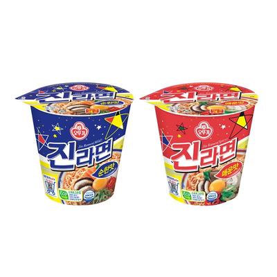 Ottogi Jin Ramen Cup (Mild / Spicy) 65g (9 Options)