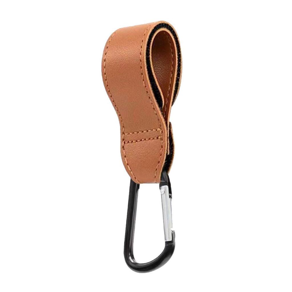 Multi-Functional Velcro Leather Hook: Stroller & Dog Walking Essential with Buckle