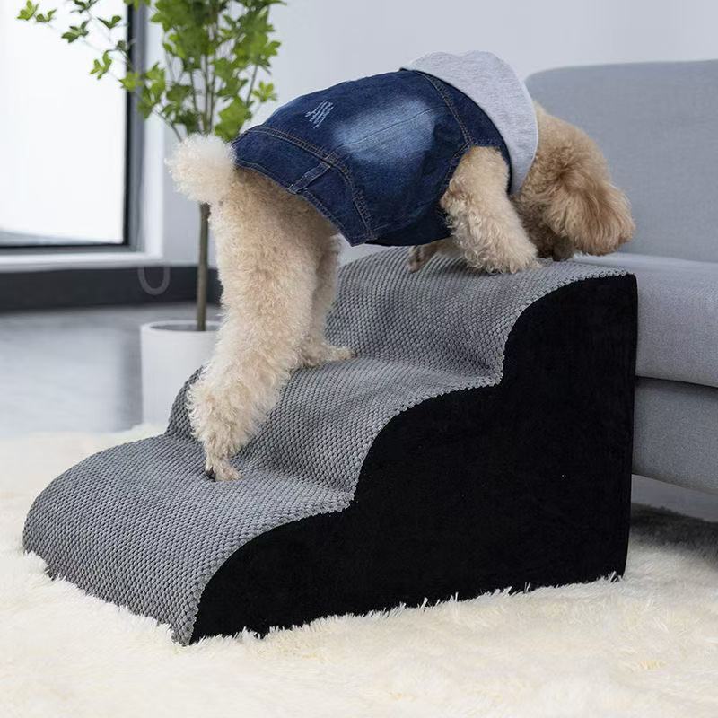 Puppy Stairs Soft Ladder Dogs Pets Sofa Bed Ramp Ramp for Dogs Protecting Pet Joint Safety Stairs Elderly Dog Steps Pet Supplies