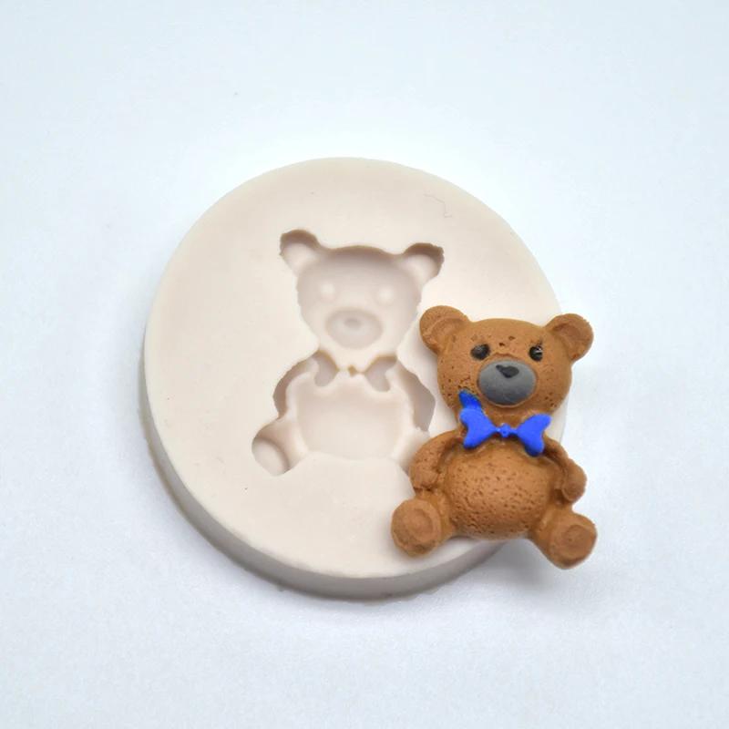 1PC Bear Silicone Mold Mini Fondant Mold Cake Decorating Tools Chocolate Gumpaste Mold Chocolate Soap Mold
