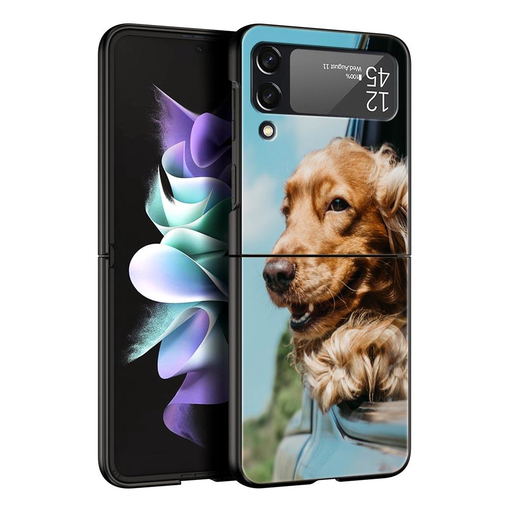 

Кокер-спаниель собака милый чехол для телефона Samsung Z Flip3 Flip4 Flip5 чехол для Z Flip 3 Flip 5 4 5G черный жесткий складной чехол Samsung Z Flip