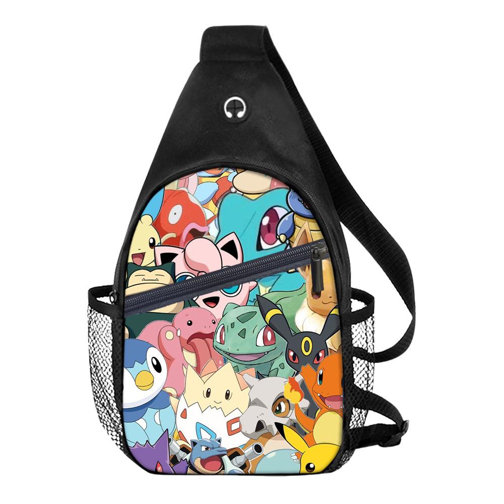 Breast Bag Men'S And Women'S Sports Travel Versatile Casual Shoulder Bag Multifunctional Messenger Bag Cartoon
