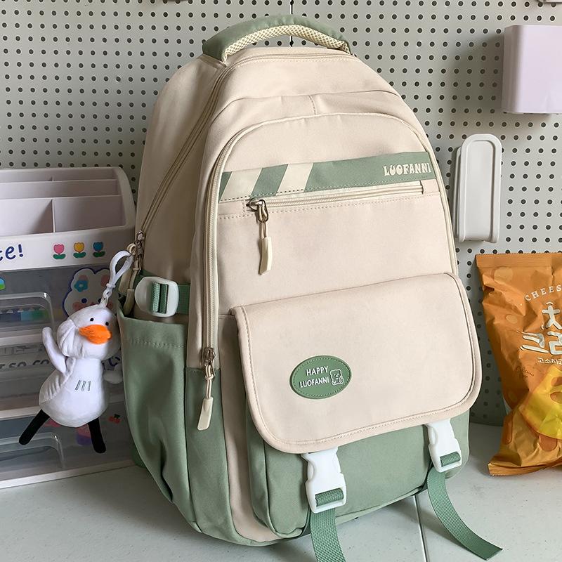 Children Elementary School Students Girls Junior High School Students High School Students Color Blocking Backpack College Students Backpack