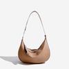 100% Cowhide Shoulder Bags New Crescent Bag Cowhide Soft Surface Underarm Bag