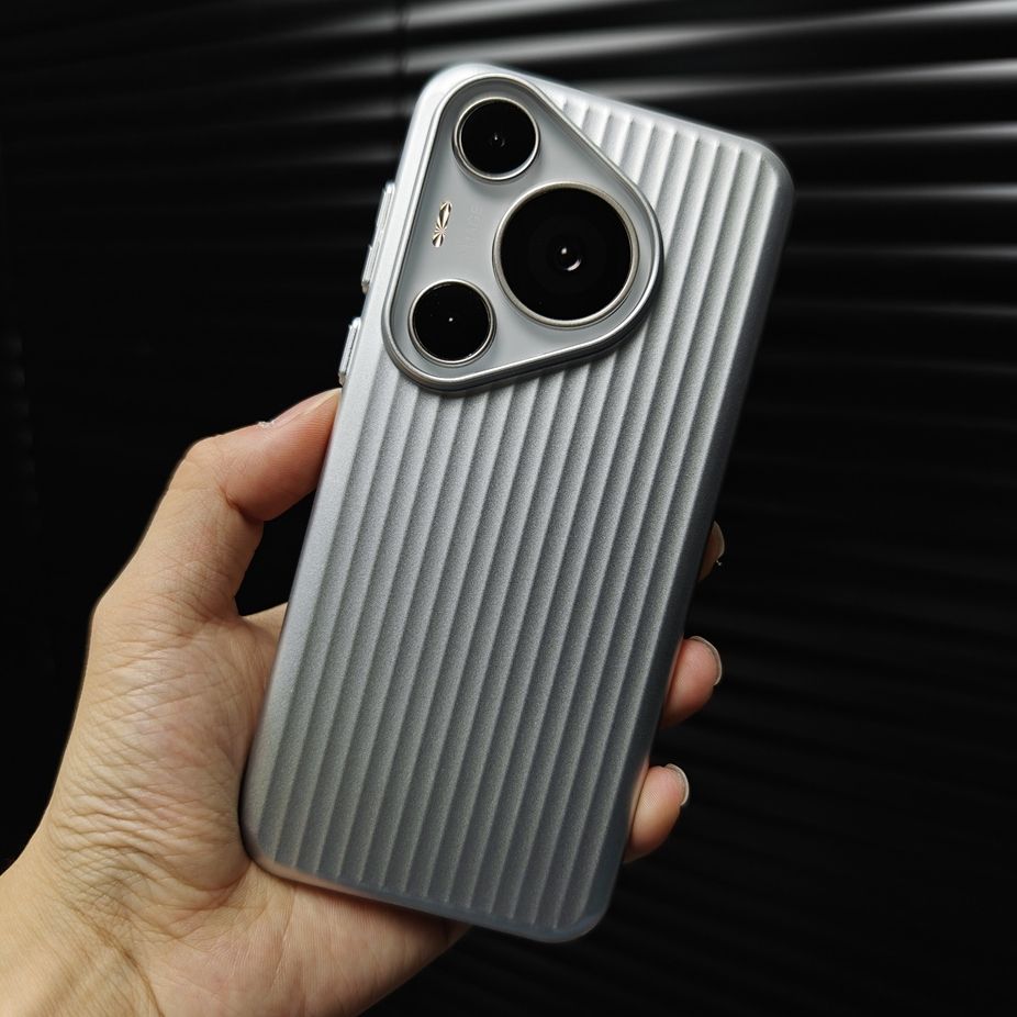 Stylish Business Luggage Case For HUAWEI Pura 70 Ultra 70 pro Plus Luxury Plating Wave Transparent Hard PC Back Cover Fundas