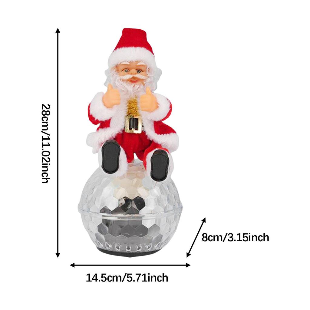 Christmas Singing Santa Toy Christmas Ornament with Music Gifts Christmas Santa Doll for Kids New Year Living Room Shelf Home