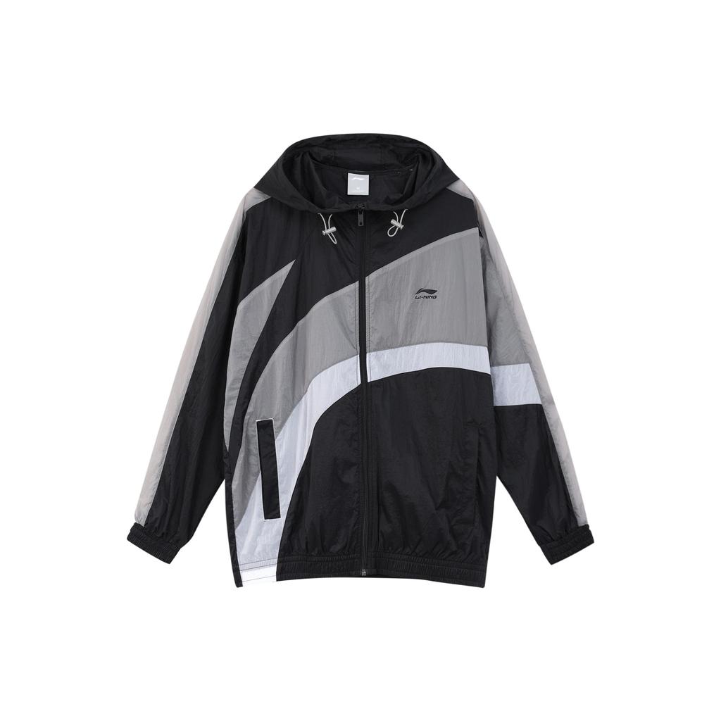 Li-Ning Sports Fashion Series Logo Hooded Jacket Autumn Men Outerwear Black AFDR153-4