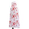 Halloween Cloak Long Hooded Cape with Blood Spider Web Print for Kids Adults Halloween Party Dress Up Accessory for Performance Cosplay Masquerade