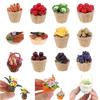 1:12 Mini Simulation Artificial Fruits Vegetables Doll House Furniture Decor Bamboo Basket Miniature Accessory For Children Kids