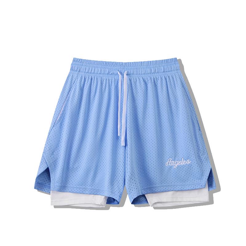 Quick-Dry Breathable Dual-Layer Sports Shorts