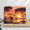Frame Painting By Numbers Handmade Sunset Elephant Animal Acrylic Paints Home Decors For Adults Coloring By Number Gift 40x50cm