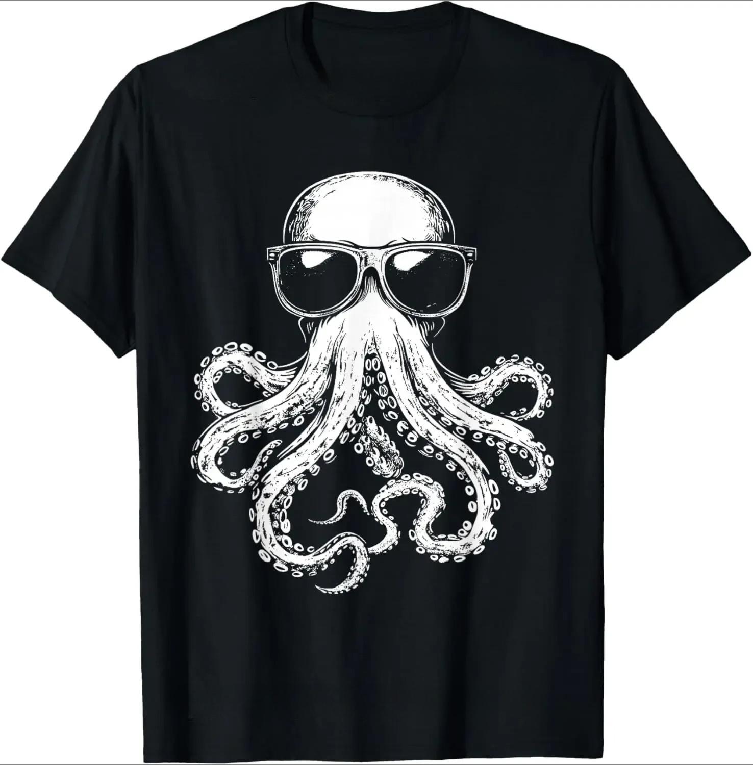

Octopus Marine Animal Tshirt Womens Humorous Street Style Shortsleeved Clothing Women Clothing Fashion Summer Streetwear Y2K S