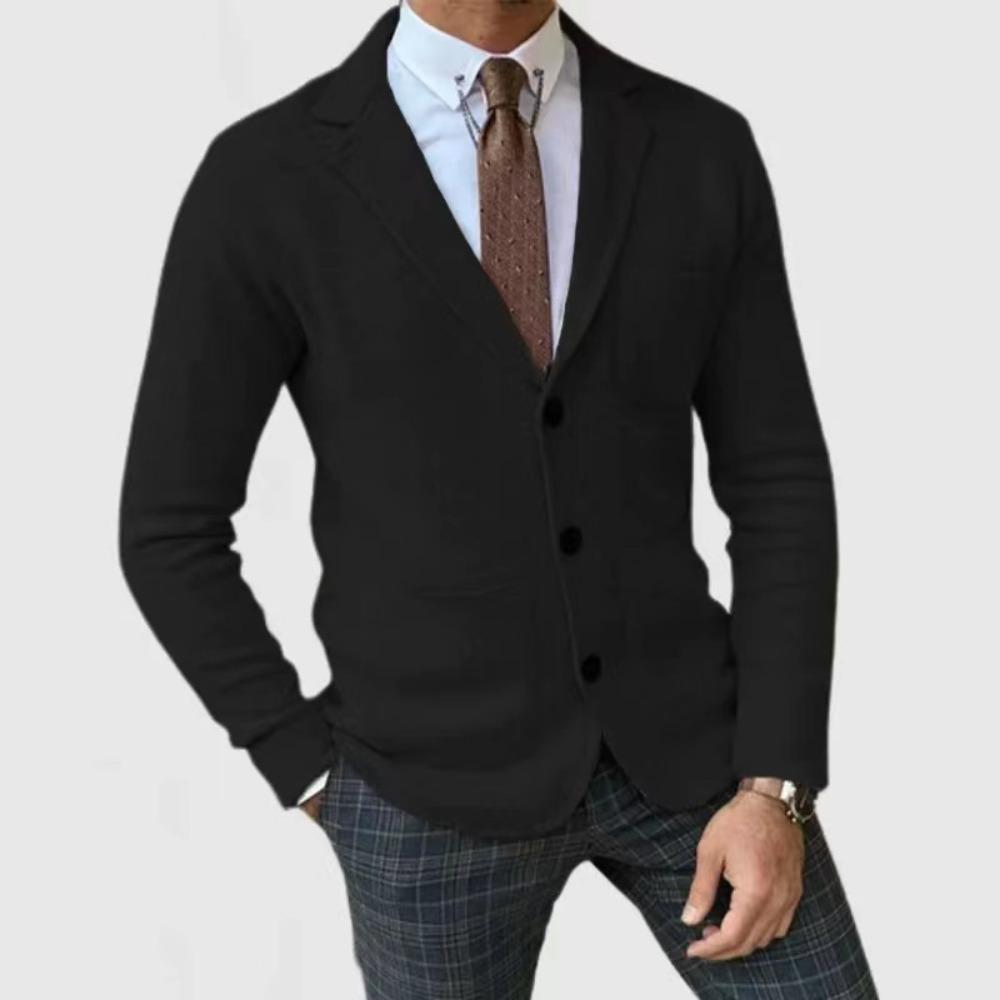 2026 Men's Simple Blazer Jacket Business Office Casual Lapel Button Coats Solid Vintage Slim Autumn Winter Suits Jacket for Men