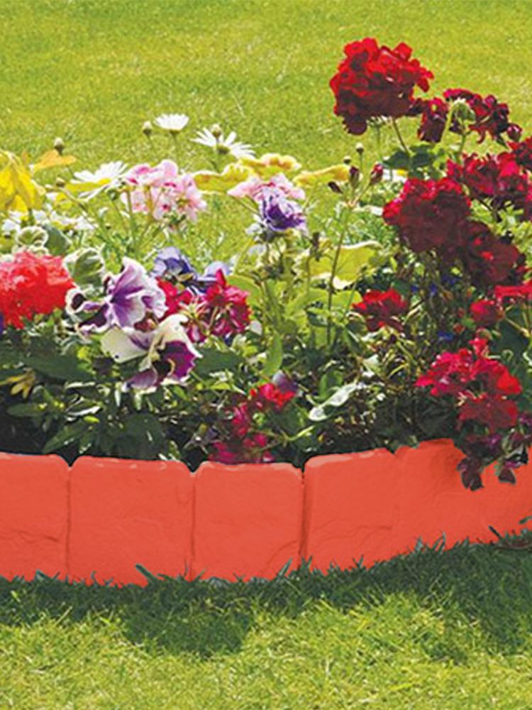 10 Stück Garten Landschaftsrand Begrenzungen 9,84x9,06 Zoll Kunststoff Pflanze Blumenbeet Dekorativer Einsatz Einfache Installation für Gartengestaltung