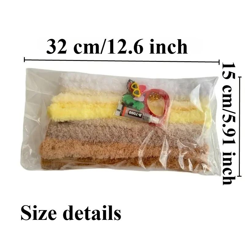 Pulitori per pipa Jumbo in pile corallo Steli in ciniglia Set per lavoretti con pulisci pipa Cane fai-da-te con occhiali da sole Forniture per progetti Decorazioni