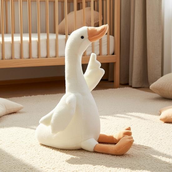 Long Neck Goose Plush Doll, Soft Stuffed Animal, Cute Fluffy Swan Pillow for Bedroom Decor, Sleep Companion Gift for Toddlers And Adults