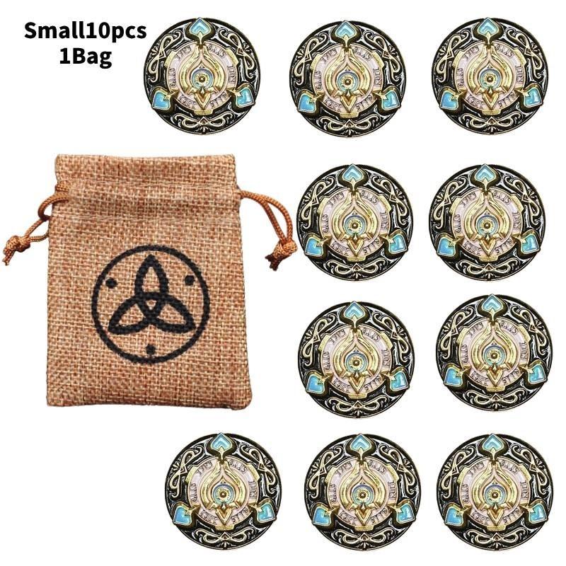 Elegant Metal Game Token From With Intricate Relief Design 3cm And 4cm Sizes