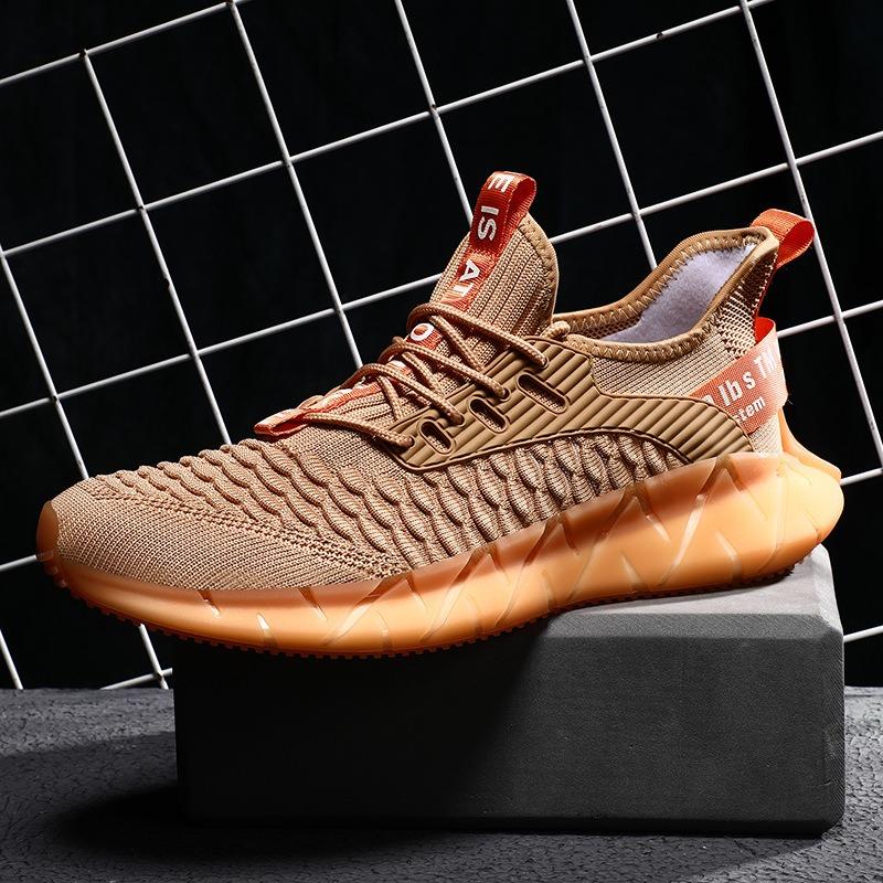 

Men s Mesh Breathable Comfortable Sneakers Textured Sole Casual Sport Shoes 46 помаранчевий