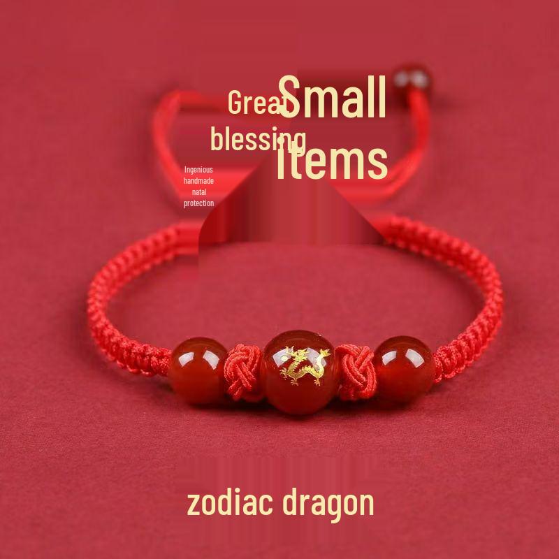 2025 Zodiac Red String Bracelet for Men & Women's Birth Year: Dragon, Horse, Rooster, Rat, Rabbit