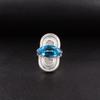 Swiss Blue Topaz Gemstone 925 Sterling Silver Jewelry Handmade Engagement Ring RR-34-12