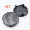 Carbon Fiber Weave No Logo Car Wheel Center Caps T75 K60 R60 56MM Wheels Hub Cap Rim Hubcaps Dust Cover Replace Car Accessories