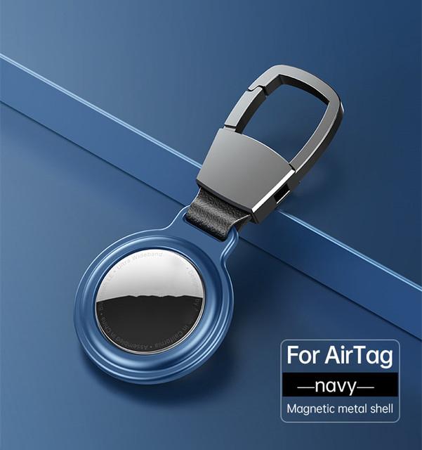 Metal Magnetic Adsorption Shockproof Case For Apple Airtag Locator Protective Sleeve Case For Air Tags Keychain Protector Bumper