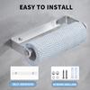 Space Aluminum Kitchen Roll Holder Wall Mounted Paper Towel Holder Kitchen Under Cabinet Roll Paper Holder for Bathroom Kitchen
