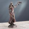 Morrigan Resin Statue  Battle Goddess With Crow Mythological Decor Collector Edition For Meditation Room Or Study