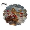 Round Christmas Placemat Placemat 14 Inch Festive Pattern Anti Slip Tabletop Protector Tableware Heat Insulation Place Mat for Dining Table Kitchen