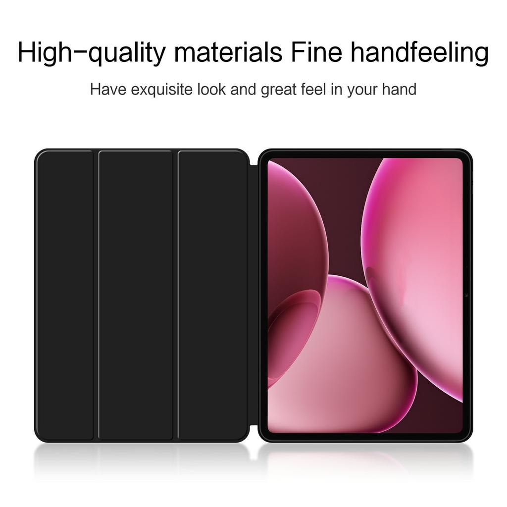For Oppo Pad 4 Pro Case PU Leather TPU Back Trifold Stand Tablet Cover