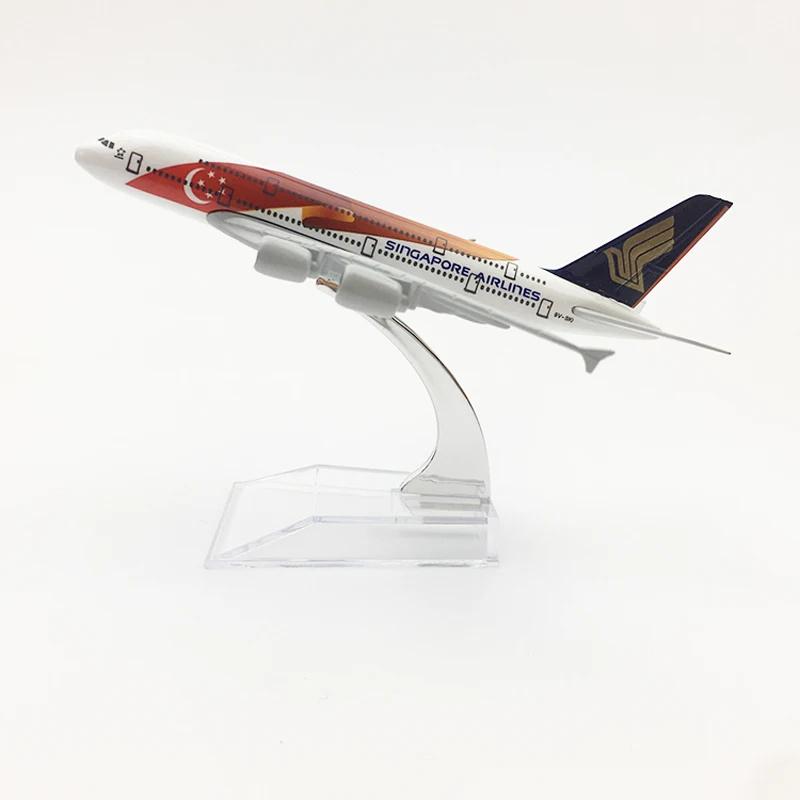 Singapore Airlines Aeroplane Model Airbus A380 Airplane 16CM Metal Alloy Diecast 1:400 Airplane Model Office Accessories