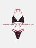 European & American New Braided Triangle Thong Bikini Set