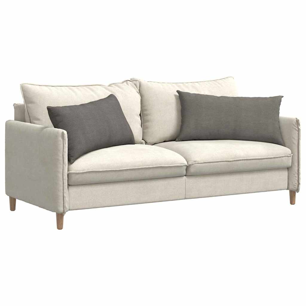 Sofa Cushions 2 Pieces Light Grey 80 X 40 Cm Corduroy Fabric