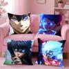 Housse d'oreiller Anime Blue Lock Isagi Yoichi Carré Canapé Avec Pour Motif Coussin Confortable adapté De Pièce