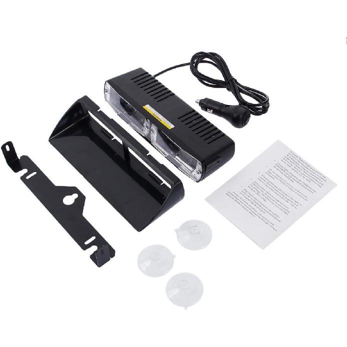 LED Emergency Warning Light 16 LED High Intensity Windshield Hazard Warning Flashing Strobe Law Enforcement Interior Roof Dash Windshield Lamp Lights