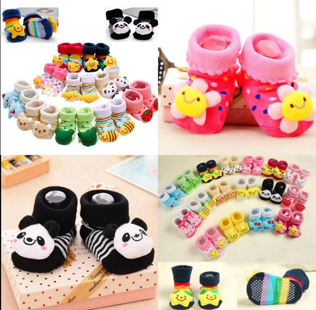Calcetines Unisex Lindo Bebé Niños Antideslizante Zapatos Deslizador 012 Meses