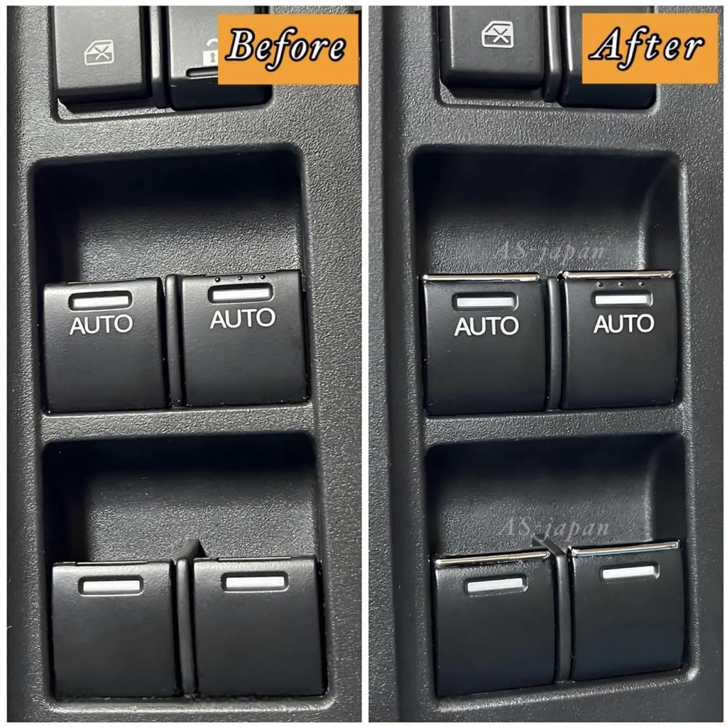 [AS-japan] Honda N-BOX Power Window Switch Plating Trim JF1/JF2/JF3/JF4 JF5/JF6 (N-BOX Slash JF1/JF2) [Parallel Import Goods]