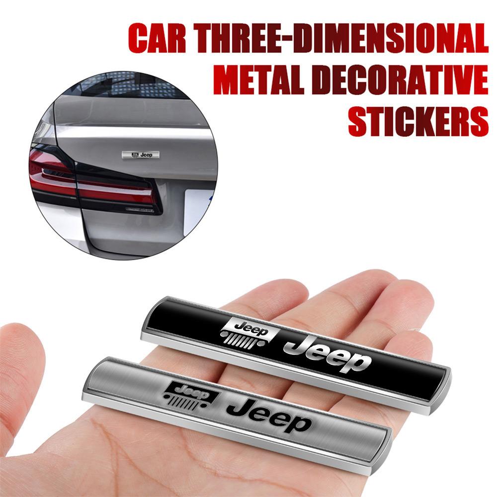 3D Car Emblem Body Rear Trunk Sticker Badge Decoration Decal For Jeep Wrangler Grand Cherokee Gladiator Liberty Compass Renegade