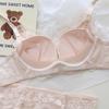 French Lace Satin Lingerie Set: Push-Up, Wire-Free, Anti-Sagging Bra for Small Busts