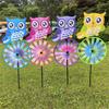 Child Friendly Owl Animal Windmill Outdoor Decoration Whirling Motion Toy Plastic Fabric Easy Install Yard Landscape Art