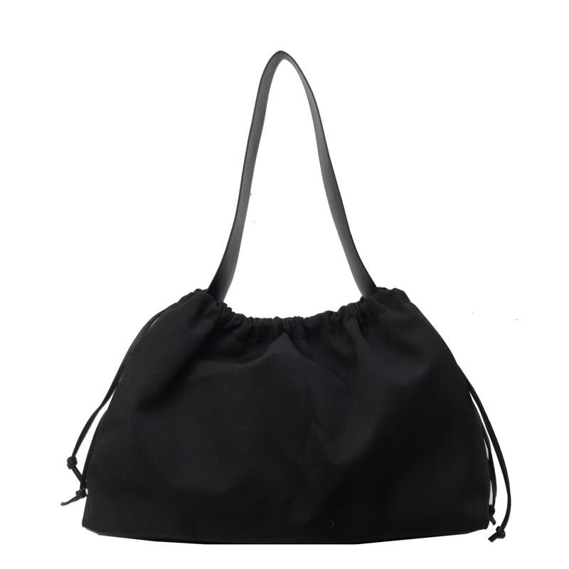 

Женская сумка на шнурке, пригородная сумка-тоут большой вместимости, сумка через плечо чёрный