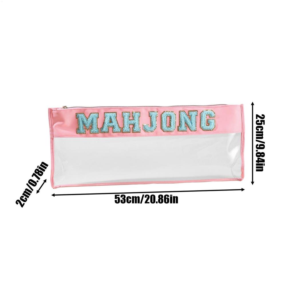 Mahjong Tile Bag Waterproof Large Mahjong Tile Holder Portable Organizer Case for Business Studio Home Travel Adults Teens