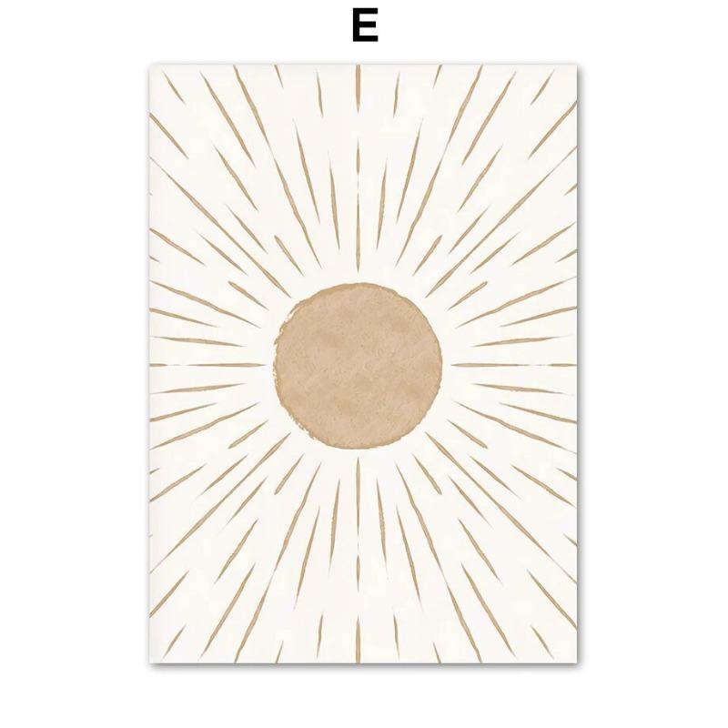 Boho Blätter Sonnenblumen Pflanze Natur Abstrakte Kunst Leinwand Malerei Nordische Poster und Drucke Wandbilder für Wohnzimmer Dekor