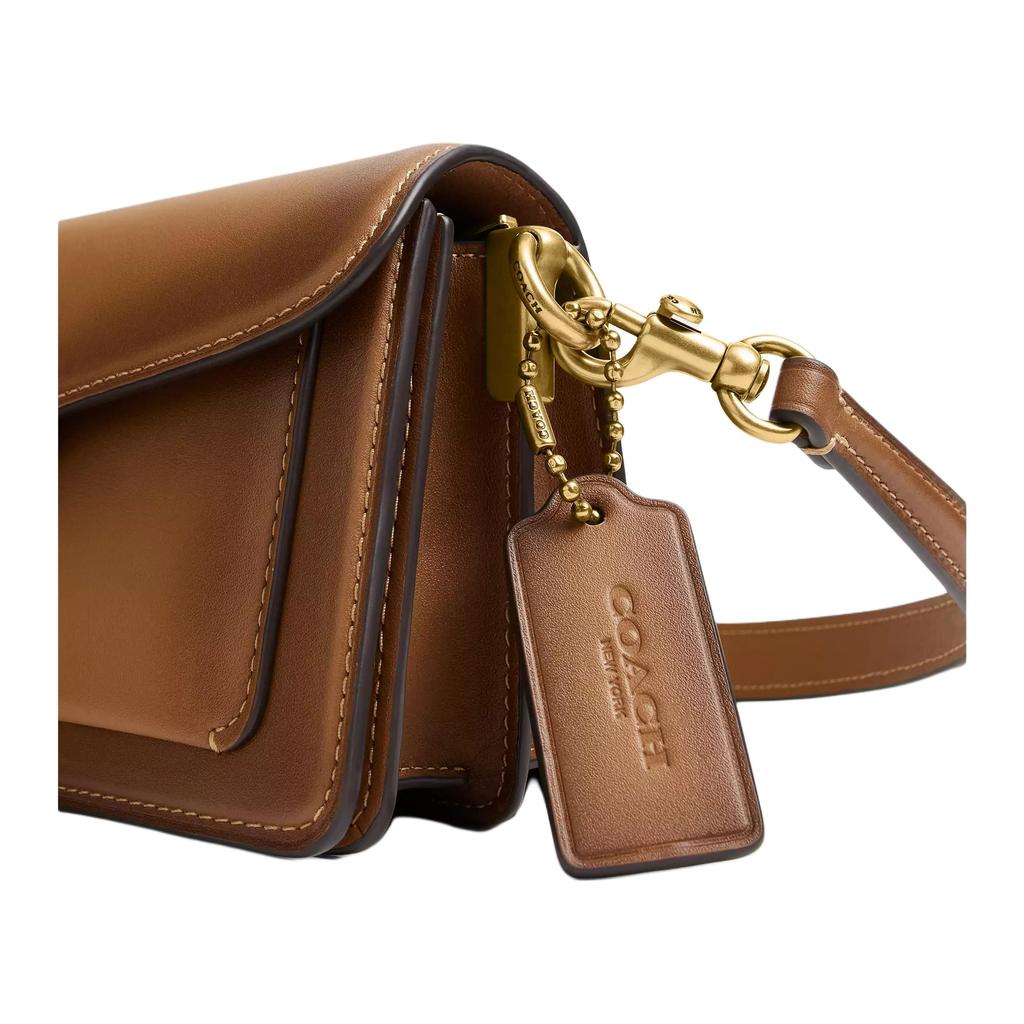 Coach Tabby 20 Logo Classic Leather Shoulder Bag Small Women shoulder bag Honey-Brown CCC06-B4T7J