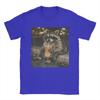 Raccoon Drinking Iced Coffee Funny Animal Meme Cotton TShirt For Mens Beach TShirts ONeck Tee Shirt Oversized Cheap Tops