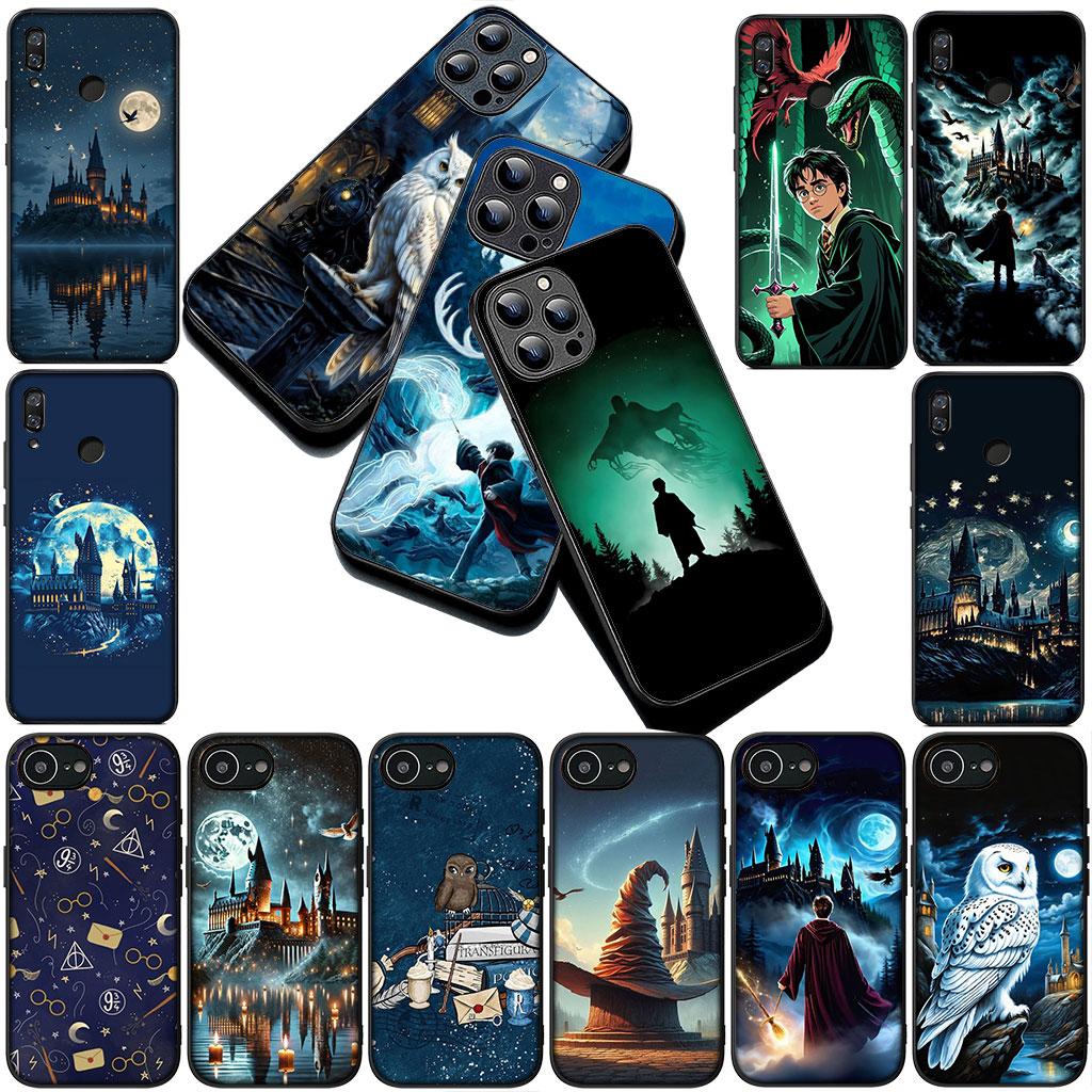 Phone Cover for Samsung Galaxy S25 S24 S23 FE Ultra Plus S7 Edge S25+ S23+ A56 5G Soft Case Castle Harries Wand Owl Potters