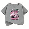 Streetwear Car Design T-Shirt Printed T Shirt Girls' Summer Cartoon Short Sleeve Tops T-Shirts Cute Girls Clothing